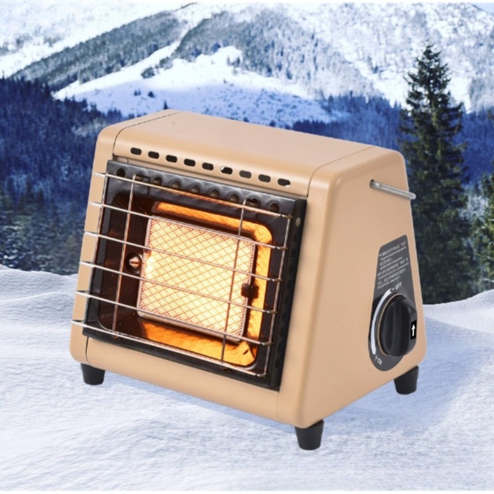 Home Cooking Heater - Tragbarer 1,5-kW-Gaskocher-Heizgerät 2-in-1 BBQ-Kocher Campingkocher Zeltheizgerät