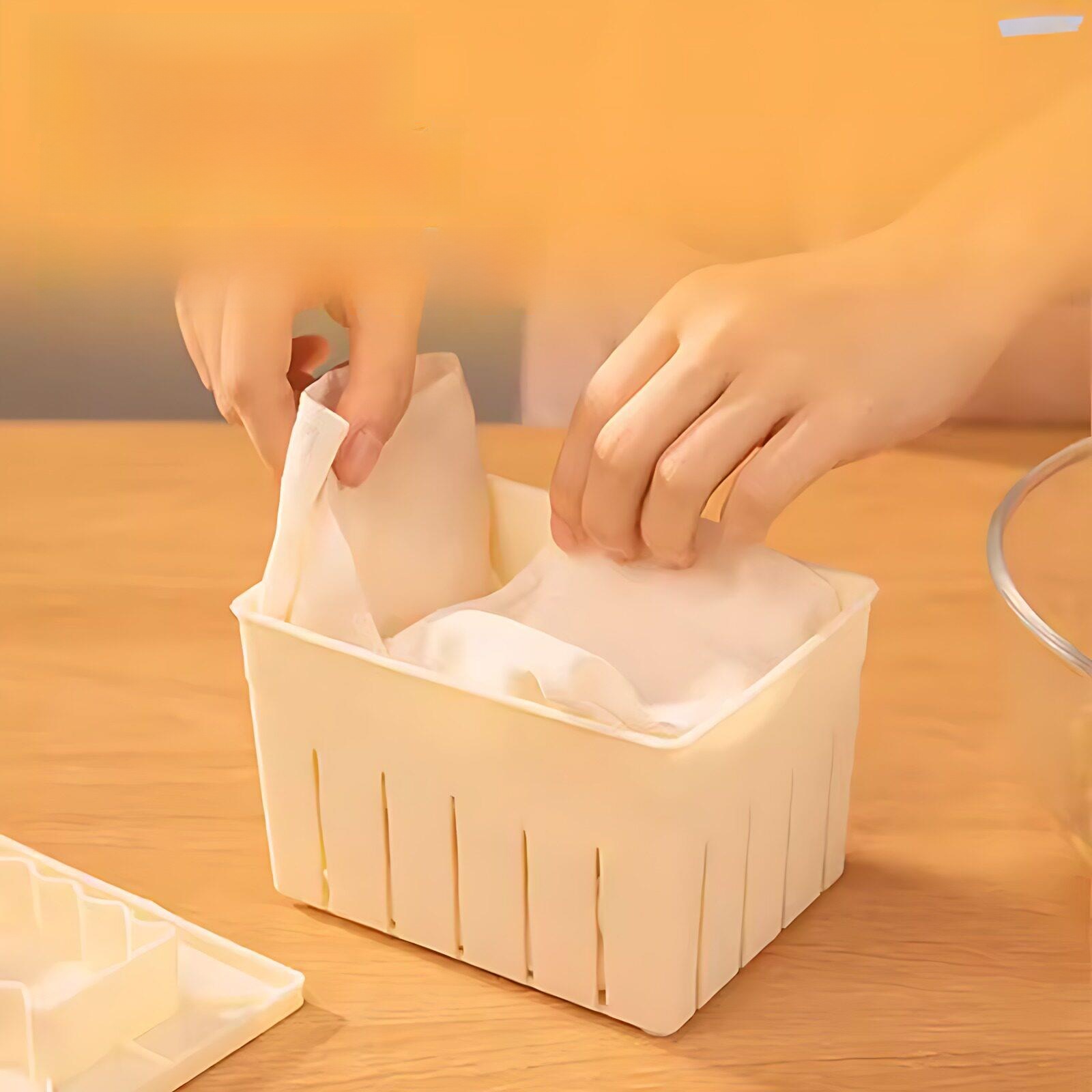 Home Cooking Set - Tofu-Herstellungsset für den Hausgebrauch, lebensmittelecht, Kunststoffrahmen-Box-Set