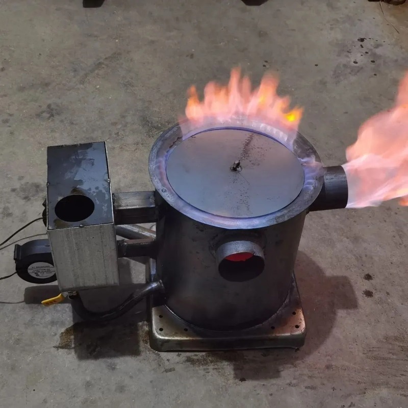 Home Cooking Heater - Hochleistungs-Altölbrenner, Warmluftheizung für Kochen und Heizen,
