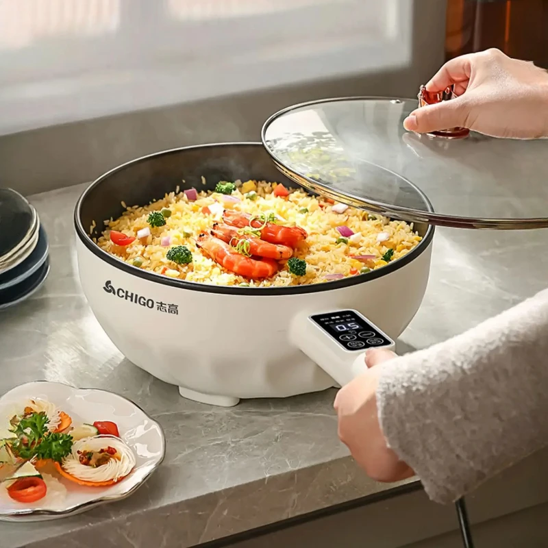 Home Cooking Set - Multifunktionaler elektrischer Kochtopf, antihaftbeschichtete elektrische Fritteuse