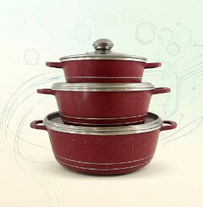 Home Cooking Set - JMZ Kochgeschirr-Set Granit-Kochtöpfe und Pfannen 6-teilig