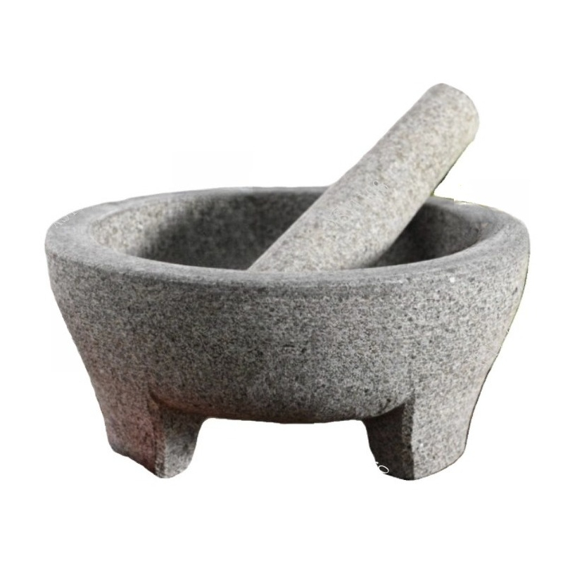Mortar Pestle Granite - Naturstein-Granit Mörser und Stößel für Gewürze,