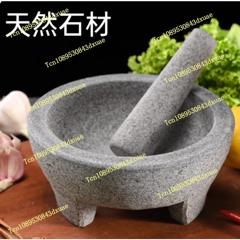 Mortar Pestle Granite - Natürlicher Granit-Mörser und -Stößel, geeignet zum
