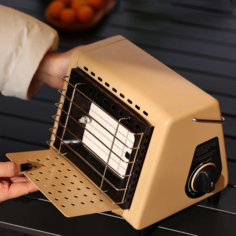 Home Cooking Heater - 1,5 kW tragbarer Gasheizer, Grillkocher, 2-in-1-Campingkocher,