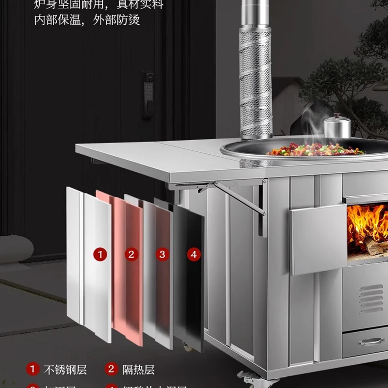 Edelstahl-Holzöfen Terrassenhe – Home Cooking Heater Bewertung und Preis