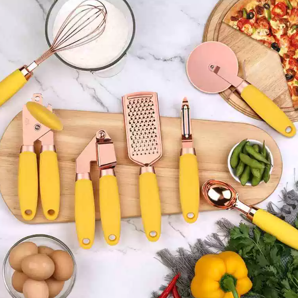7-teiliges Edelstahl-Küchenzub – Home Cooking Set Bewertung und Preis