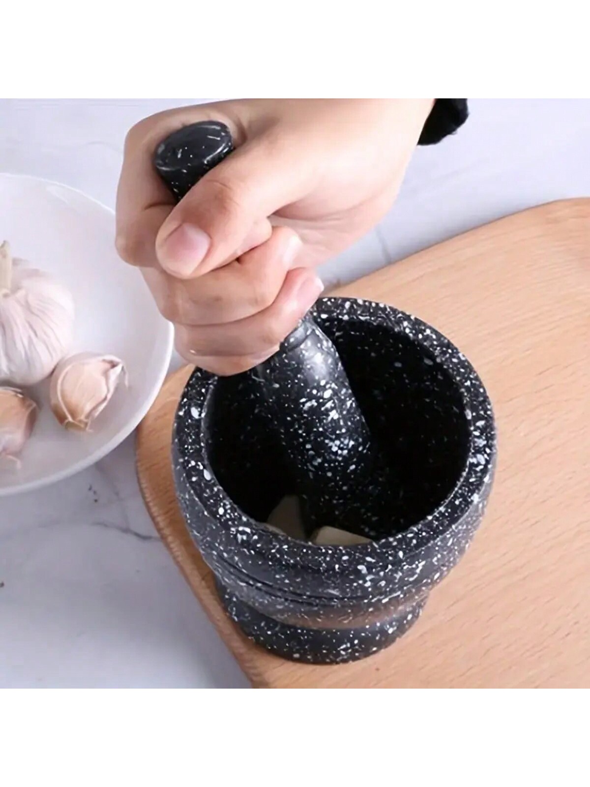 1-teiliges Knoblauchpresse mit – Mortar Pestle Granite Bewertung und Preis